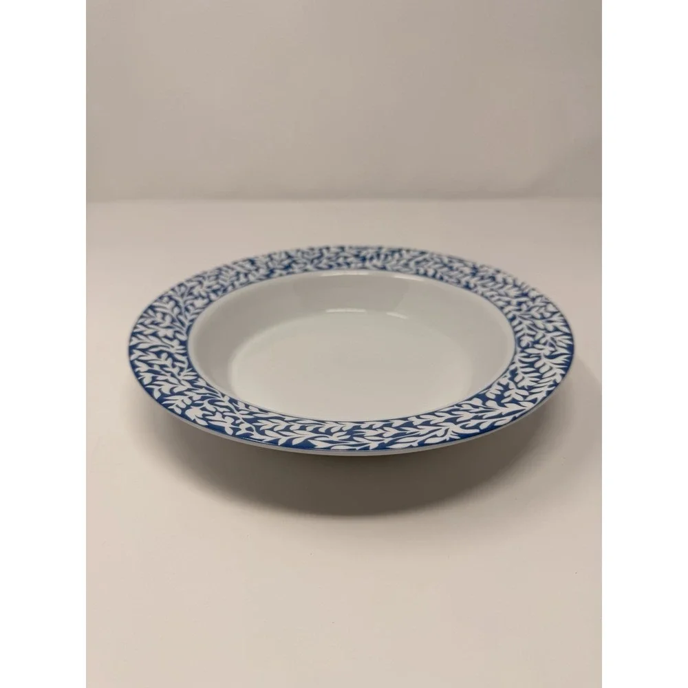 Dansk Trellis Delft Blue Rim Soup Bowl 8.75